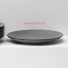 Набор тарелок Доляна «Ваниль», 18 предметов: 6 тарелок d=19 см, 6 тарелок d=27 см, 6 мисок d=19 см, керамика, серый - Фото 2