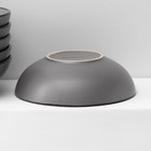 Набор тарелок Доляна «Ваниль», 18 предметов: 6 тарелок d=19 см, 6 тарелок d=27 см, 6 мисок d=19 см, керамика, серый - Фото 5