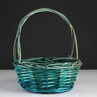 Корзина плетеная, 24х10х29 см, зеленая,лоза - Фото 1