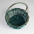 Корзина плетеная, 24х10х29 см, зеленая,лоза - Фото 2