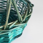 Корзина плетеная, 24х10х29 см, зеленая,лоза - Фото 3