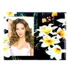 Фоторамка стекло "Лилии на чёрном" 10х15 см - Фото 1