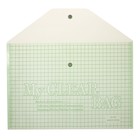 Набор папок-конвертов на кнопке А4, 180 мкр, 12 штук, клетка тонированная зелёная - фото 8642260
