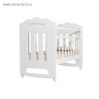 Кровать детская BONNE колесо-качалка с маятником  (белый) (1200х600) - Фото 3