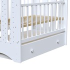 Кровать детская BONNE маятник с ящиком  (белый) (1200х600) - Фото 3