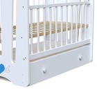 Кровать детская Little Heart, маятник, с ящиком, белая, 1200×600 - Фото 4