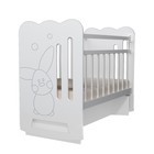 Кровать детская Sweet Rabbit колесо-качалка с маятником, цвет белый - Фото 2
