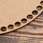 Заготовка для вязания "Круг", донышко хдф коричневый гладкий, 20 см, d=9мм, микс - Фото 2