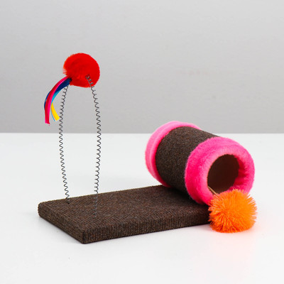 Игрушка-когтеточка с дразнилкой "Веселые шарики", 29 х 15,5 х 20 см, микс цветов