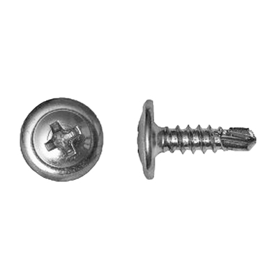 Саморез полусфера Steelrex с прессшайбой, сверло, цинк 4.2×16, 10 000 шт.