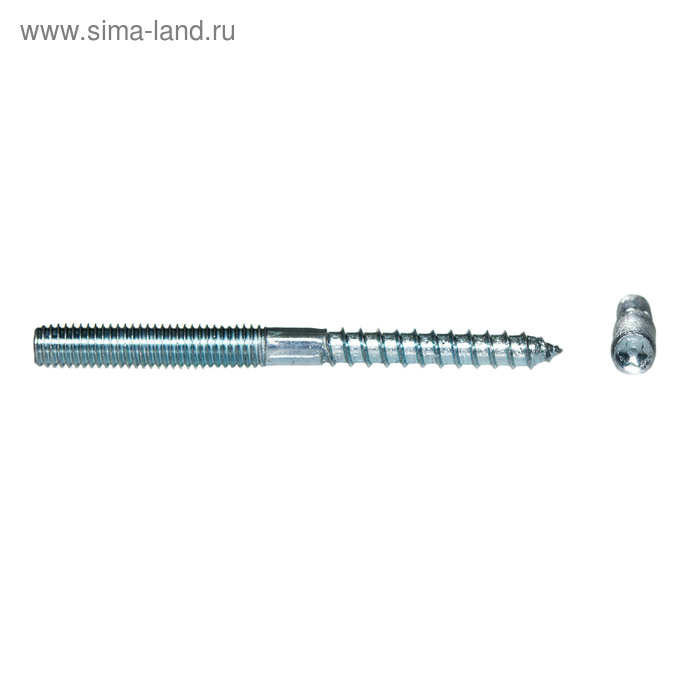 Шуруп-шпилька Steelrex, середина шестигранник, цинк 8х140, 100 шт. - Фото 1