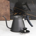 Кофейник «Пуровер», 1.2 л, 304 сталь, с длинным носиком, нержавеющая сталь, чёрный - Фото 3