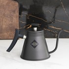 Кофейник из нержавеющей стали с длинным носиком «Пуровер», 1,2 л, 304 сталь, цвет чёрный - Фото 4