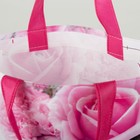 Сумка хозяйственная, отдел без молнии, цвет малиновый/белый - Фото 5