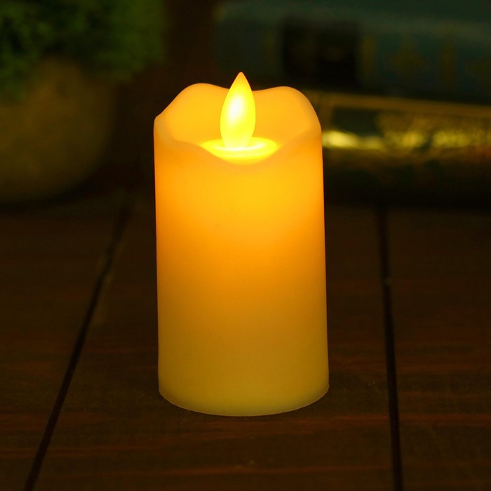 Свеча светодиодная «Пламя», горит жёлтым, цвета МИКС - фото 1926059949