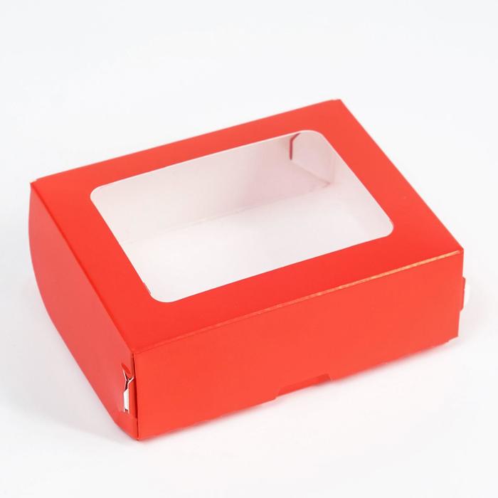 Контейнер на вынос, красный, 10×8×3.5 см - Фото 1