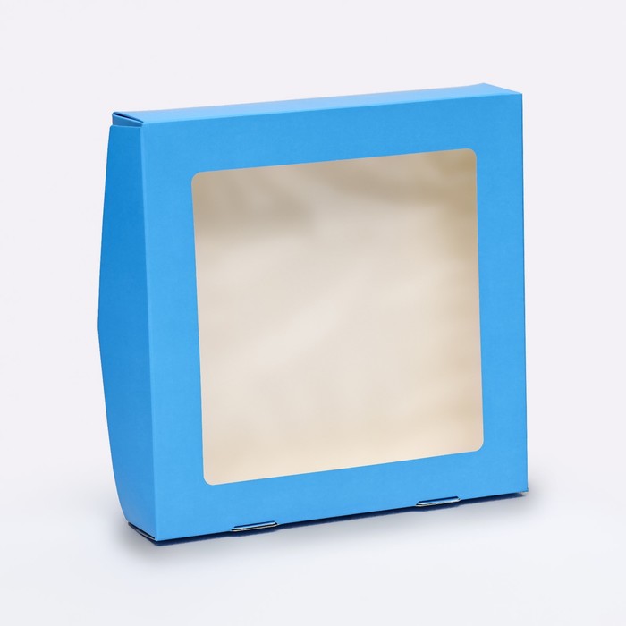 Контейнер на вынос, голубой, 20 х 20 х 4 см - Фото 1
