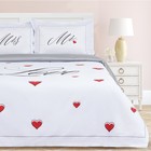 Постельное бельё 2-спальное «Этель» Mr&Mrs, мако-сатин - Фото 3