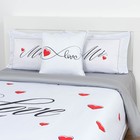 Постельное бельё 2-спальное «Этель» Mr&Mrs, мако-сатин - Фото 5