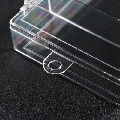 Шкатулка пластик для мелочей "3 деления" прозрачная 2,5х9х12,7 см