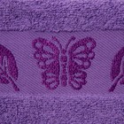 Полотенце махровое Fiesta cotton Butterfly 50х90 см, фиолетовый, хлопок 100%, 420 г/м2 - Фото 2