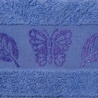Полотенце махровое Fiesta cotton Butterfly 50х90 см, голубой, хлопок 100%, 420 г/м2 - Фото 2