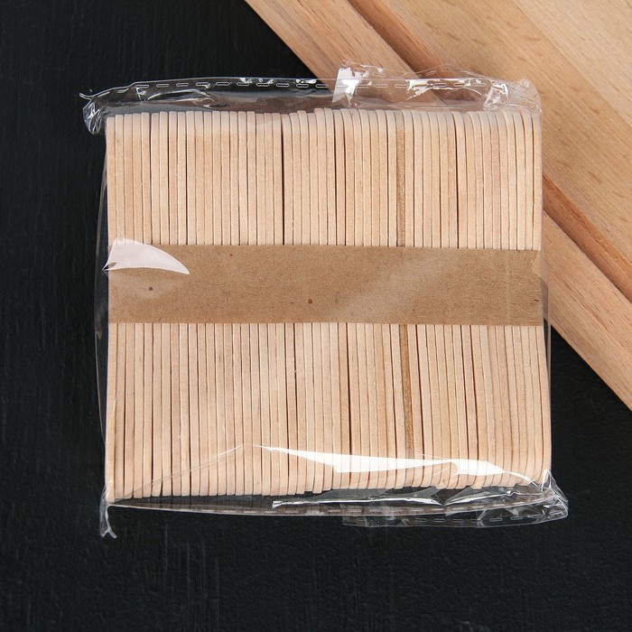 Палочки деревянные для мороженого Доляна, 9,4×1,5-1,7 см, 50 шт - фото 1885006736