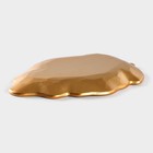 Блюдо для фруктов Доляна «Золотой лист», 25×18×2 см, цвет золотой - фото 4300668