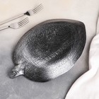 Блюдо для фруктов Доляна «Винтажный лист», 30×18×4 см, цвет серый - Фото 3