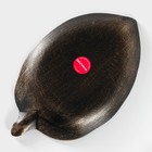 Блюдо для фруктов Доляна «Винтажный лист», 30×28×4 см, цвет бронзовый - фото 4300676