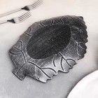 Блюдо для фруктов Доляна «Винтажный лист», 27×18×3 см, цвет серый - Фото 3