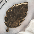 Блюдо для фруктов Доляна «Винтажный лист», 38×20,5×1,5 см, цвет бронзовый - фото 4300679
