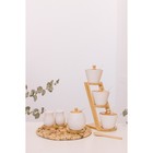 Набор банок фарфоровых для сыпучих продуктов с ложками на бамбуковой подставке BellaTenero, 7 предметов: 3 банки 150 мл, 3 ложки, подставка, цвет белый - Фото 13