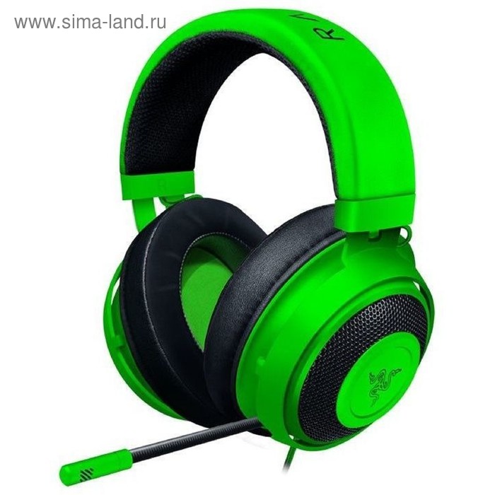 Наушники с микрофоном Razer Kraken, зеленые - Фото 1