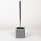 Ёрш для унитаза с подставкой «Гранит», 10×10×36 см, цвет серый - Фото 1