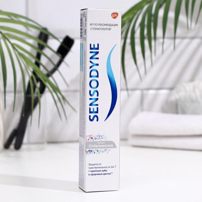 Зубная паста Sensodyne Экстра Отбеливание, 75 мл - Фото 1