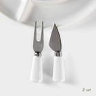 Набор для канапе и нарезки BellaTenero, 8 предметов: блюдо d=29.8 см, доска для нарезки, 2 ножа, 4 шпажки, фарфор, белый - Фото 8