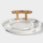 Набор для канапе и нарезки BellaTenero, 8 предметов: блюдо d=29.8 см, доска для нарезки, 2 ножа, 4 шпажки, фарфор, белый - Фото 9