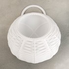 Кашпо пластиковое для цветов настенное «Плетёнка», 900 мл, цвет МИКС - Фото 2