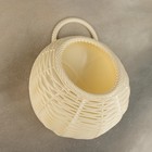 Кашпо пластиковое для цветов настенное «Плетёнка», 900 мл, цвет МИКС - Фото 3