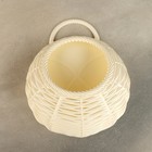 Кашпо пластиковое для цветов настенное «Плетёнка», 900 мл, цвет МИКС - Фото 4