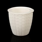 Кашпо «Вязание» 11,6х11,1х10,6 см, цвет Белый - Фото 1