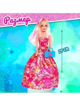 Кукла-модель «Лида» в платье, МИКС