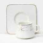 Набор кофейный «Мейси», 12 предметов: 6 чашек 100 мл, 6 блюдец d=11 см, керамика, белый - Фото 3