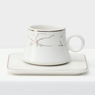 Набор кофейный «Мейси», 12 предметов: 6 чашек 100 мл, 6 блюдец d=11 см, керамика, белый - Фото 3
