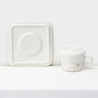 Набор кофейный «Мейси», 12 предметов: 6 чашек 100 мл, 6 блюдец d=11 см, керамика, белый - Фото 6