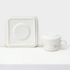 Набор кофейный «Мейси», 12 предметов: 6 чашек 100 мл, 6 блюдец d=11 см, керамика, белый - Фото 7