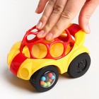 Развивающая игрушка с погремушкой «Машинка», желтая - Фото 2
