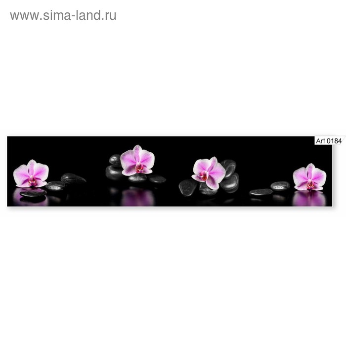 Фартук кухонный МДФ PANDA Розовая орхидея, 0184 - Фото 1