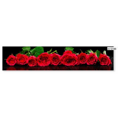 Фартук кухонный МДФ PANDA Красные розы , 0186